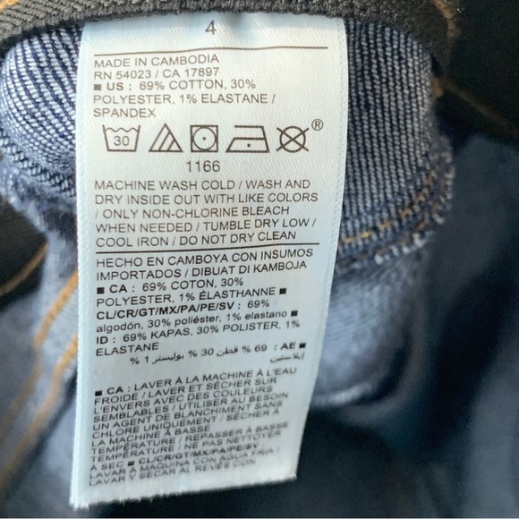 Old Navy Women 4 Jeans Dark Wash Denim Pants Skinny Jegging Mid Rise Pull On - Picture 6 of 7